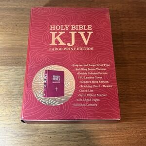 KJV Holy Bible Large Print Edition Burgundy PU Leather Scandinavia Publishing